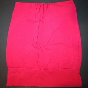 Y2K Hot Pink Strapless Ruched Victoria's Secret VS Built-In Bra Top Women Small